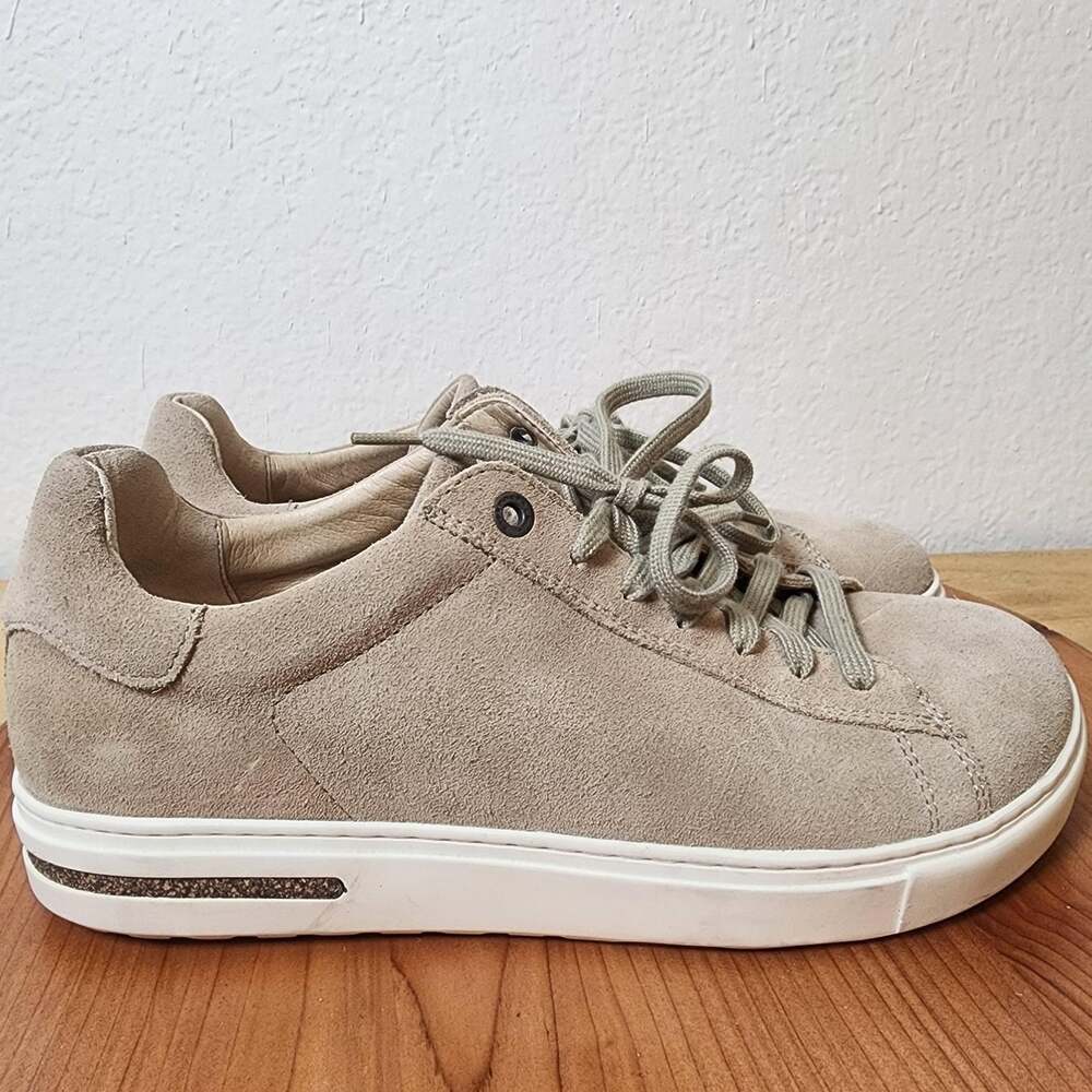 Birkenstock Shoes Unisex Size 9 EU40 Beige Suede Lace Up Casual Comfort Sneakers